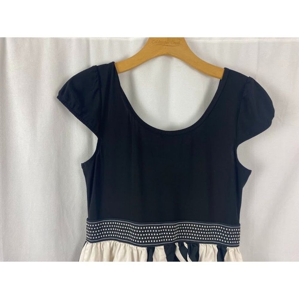 Sangria Cotton Short Sleeve Black/ White‎ Dress Women's Small. - Picture 4 of 10